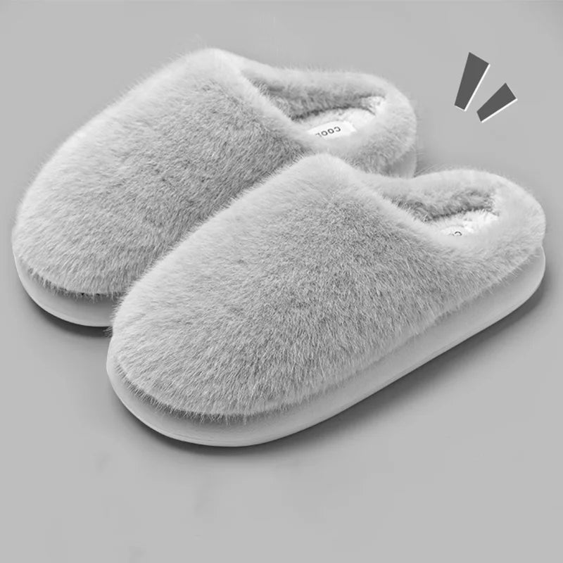Faux Fur Warm Slippers Dames